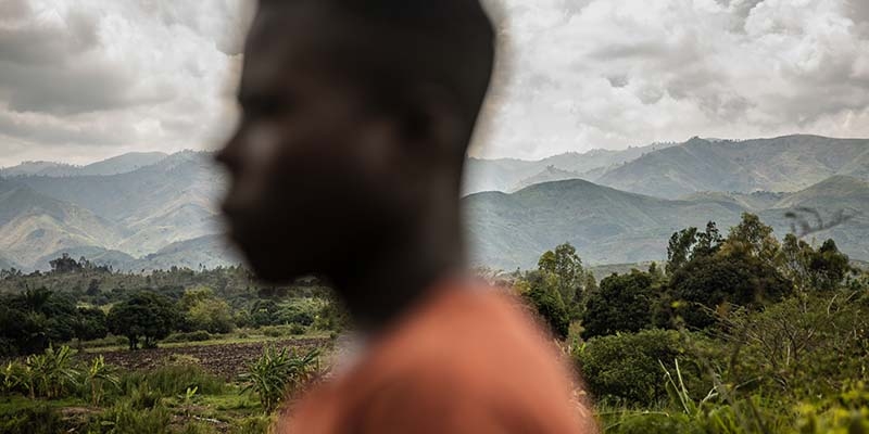 An anonymized photo of a child who was kidnapped by armed groups in the DRC.