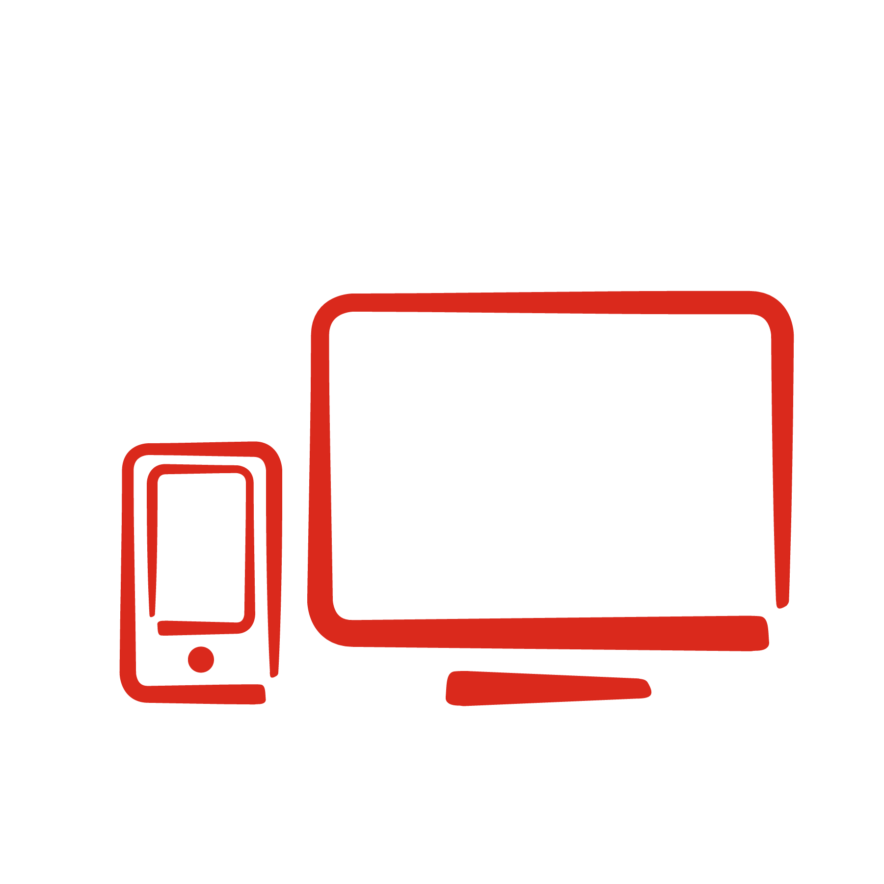 Icon of a smartphone and a monitor, demonstrating our commitment to creating digital solutions for youths. Image credit: Save the Children, 2017. 