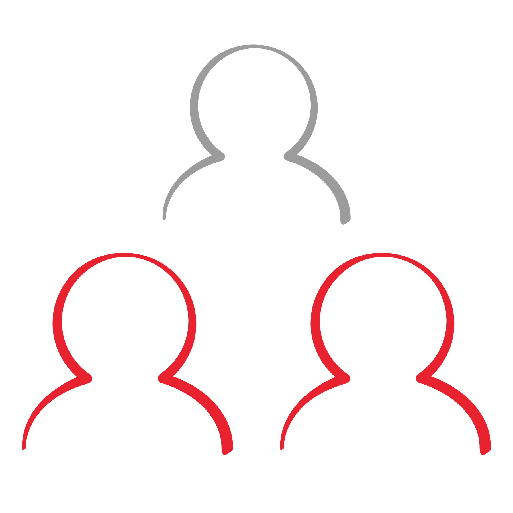 Icon of three people, two are red and one is gray. Representative of our work promoting youth participation and encouraging youths to practice real-life work skills. Image credit: Save the Children, 2017. 