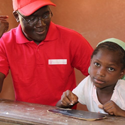 Once a sponsored child himself, Souleymane now works at Save the Children in Mali. Photo Credit: Save the Children in Mali