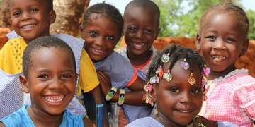 A group of children that participate in Mali's child sponsorship programs.