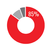 A pie chart showing Save the Children's program funding allocation.