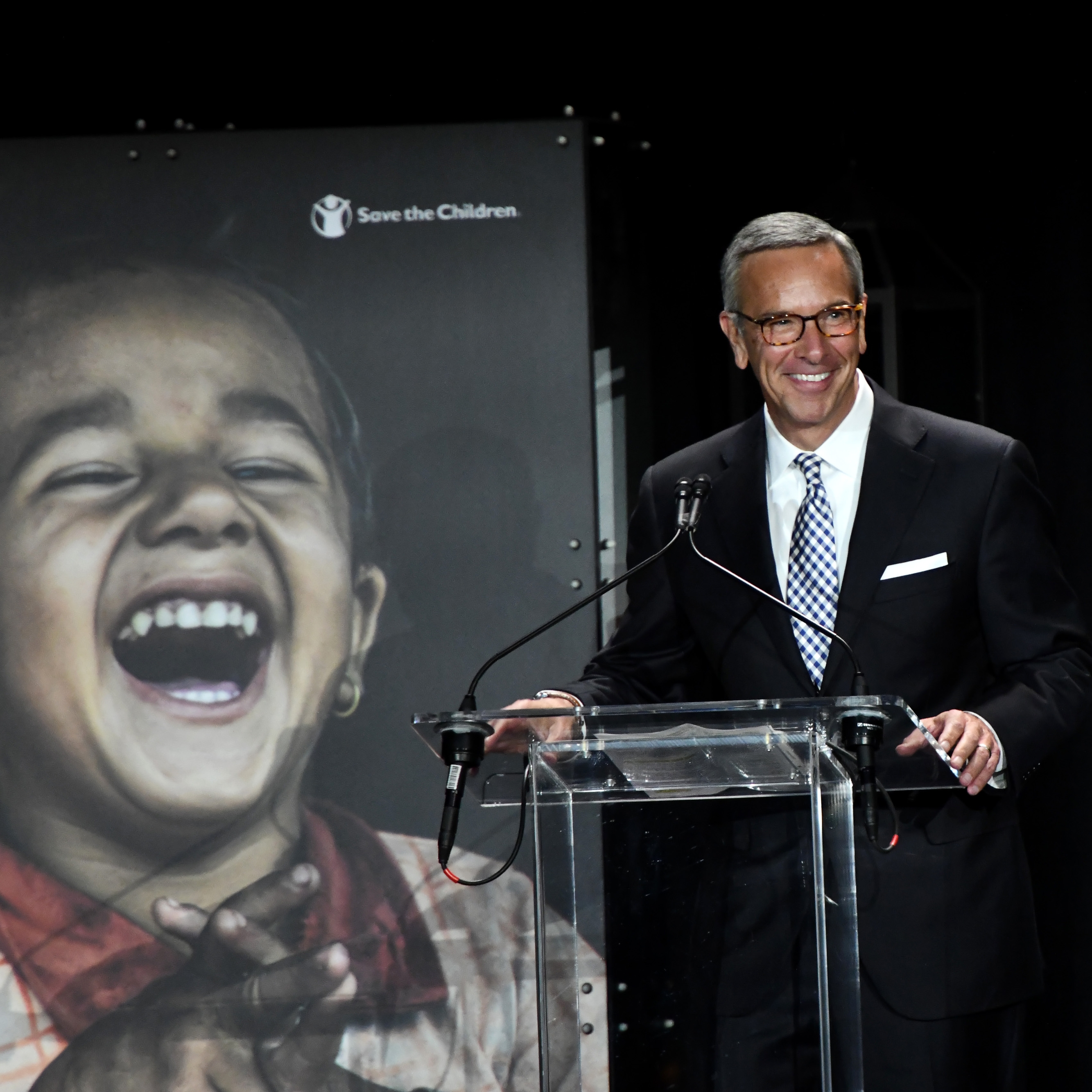 Save the Children Trustee and Johnson & Johnson Executive Vice President speaks on stage during the 6th Annual Save the Children Illumination Gala at the American Museum of Natural History on November 14, 2018 in New York City. Photo credit: Noam Galai/Getty Images for Save the Children.