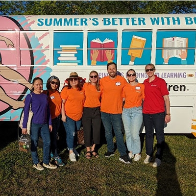 The Save the Children Summer's Better With Books bus