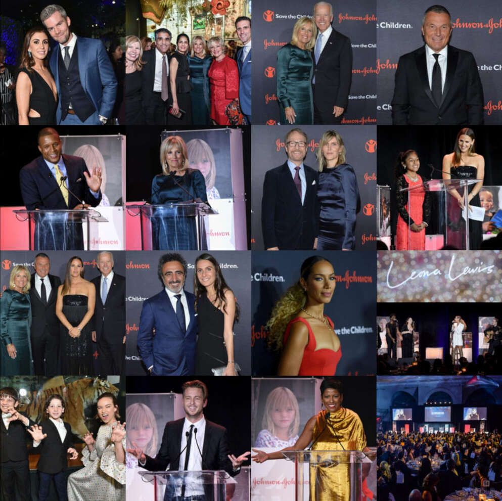 A compilation of photographs from the Illumination Gala in 2017. Photo credit: Save the Children 2017.