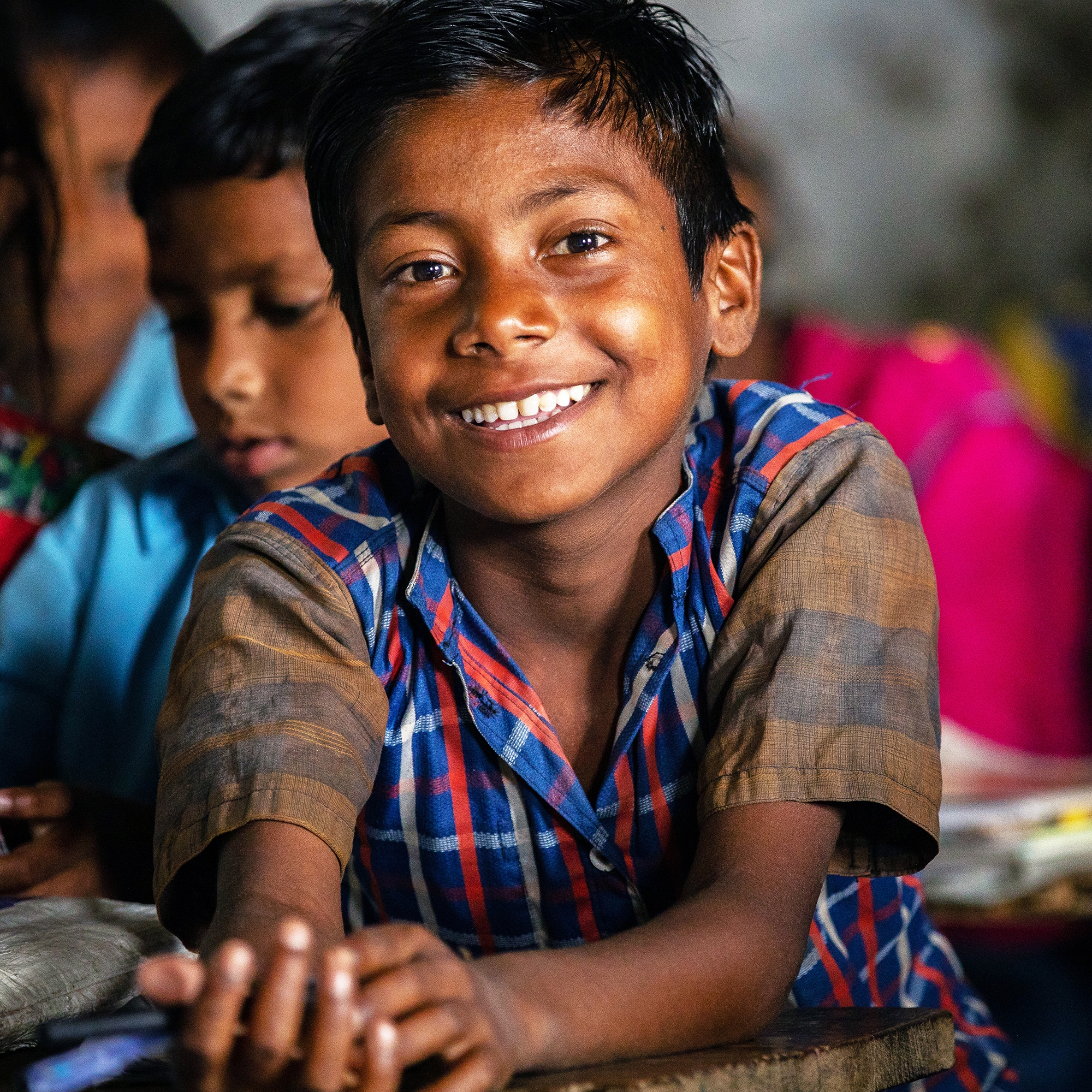 A 7-year-old boy participates in a math lesson at his community school in the Sarlahi district of Nepal. Photo credit: Victoria Zegler / Save the Children, May 2018. 