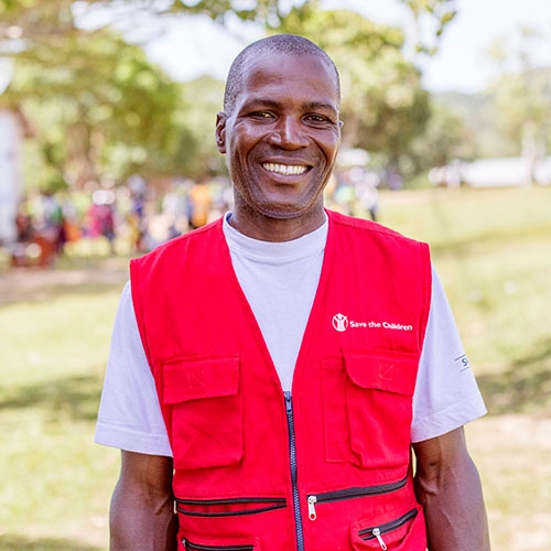 Portrait of Fred, a Save the Children staff member, at the Uganda Country Office.