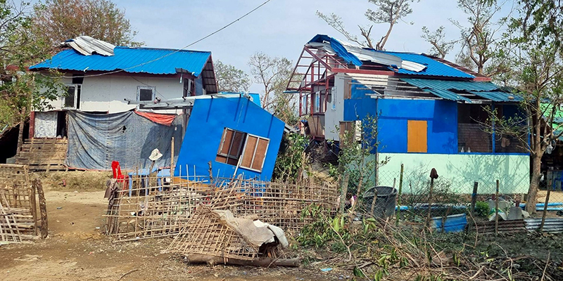 Myanmar, damage caused by Cyclone Mocha