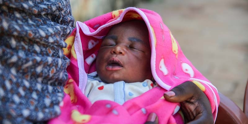 Sudan, Baby Yaqub*, was born at a displacement center in Sudan, with support from a Save the Children mobile health clinic.