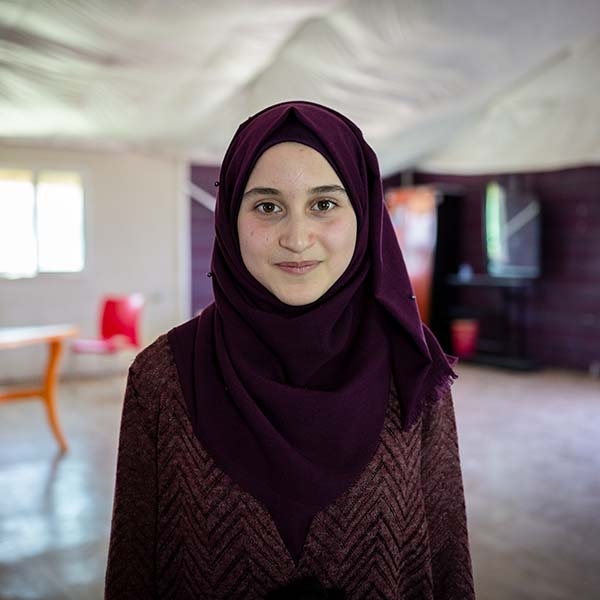 Maya is from Syria but she and her family live in a camp in Jordan.