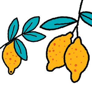Two lemons graphic