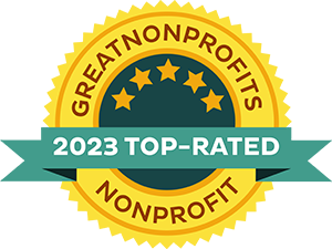 The 2023 Top-Rated GreatNonProfits badge. 