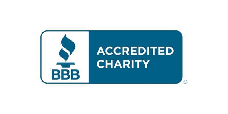 Better Business Bureau Accredited Charity logo. 