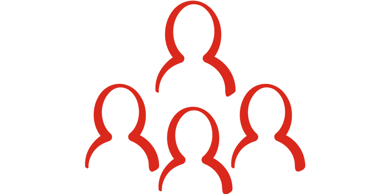 An animated icon of a group of people