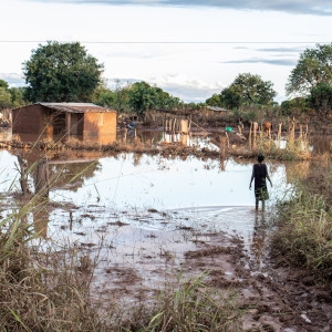 Scenes of devastation in central Mozambique after cyclone Idai tore through the country on Friday 15 March 2019. The cyclone left a trail of destroyed homes, schools, hospitals and infrastructure. Torrential rain is still lashing the region and flood waters are rising and engulfing entire communities.  Photo Credit: Sacha Myers/Save the Children / March 2019