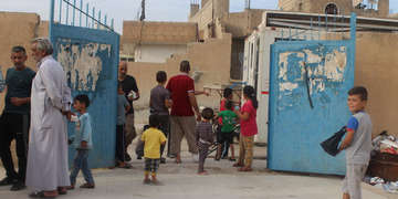 Following the escalation of violence in in Northeast Syria, an estimated 210,000 people were reportedly displaced with additional indications of people on the move. In Al Hasakeh governorate, schools are being used as collective shelters. There are around 500 families currently occupying 8 schools. Photo credit: Save the Children 2019.