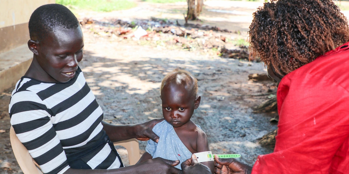 Sophia seeks medical attention for malnutrition in South Sudan.