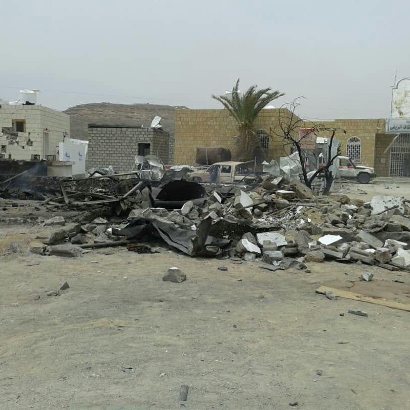 Rubble and debris are all that remain of several bombed-out buildings next to a Save the Children supported hospital. Photo credit: Save the Children, 2019.