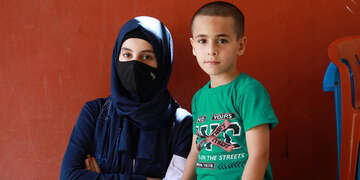 Pictured are Mariam* and Said*, two siblings that were victims of the Beirut Blast.