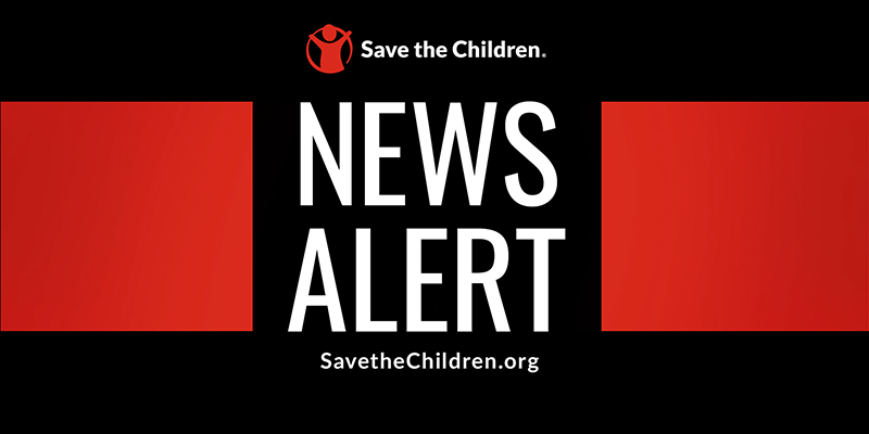 Save the Children's news alert graphic