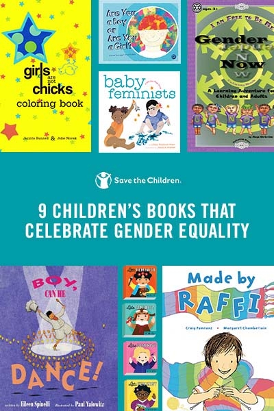 The covers of 9 picture books that celebrate gender equality are displayed. 