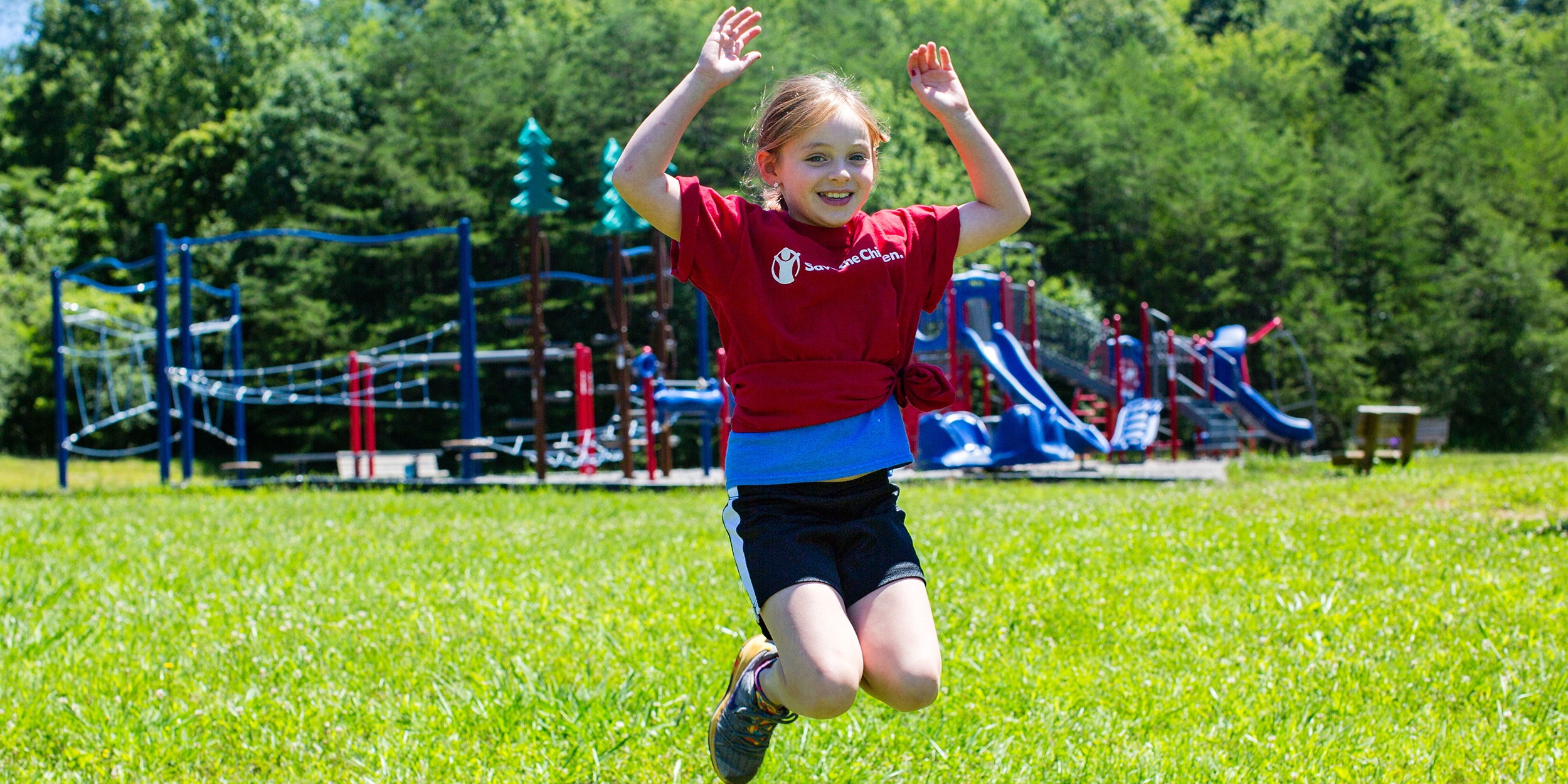 7-year-old Maggie plays outside during recess during Save the Children's SummerBoost Camp in Tennessee. Photo credit: Save the Children, June 2017.