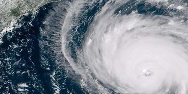 Aerial view of a hurricane from NOAA-National Oceanic and Atmospheric Administration
