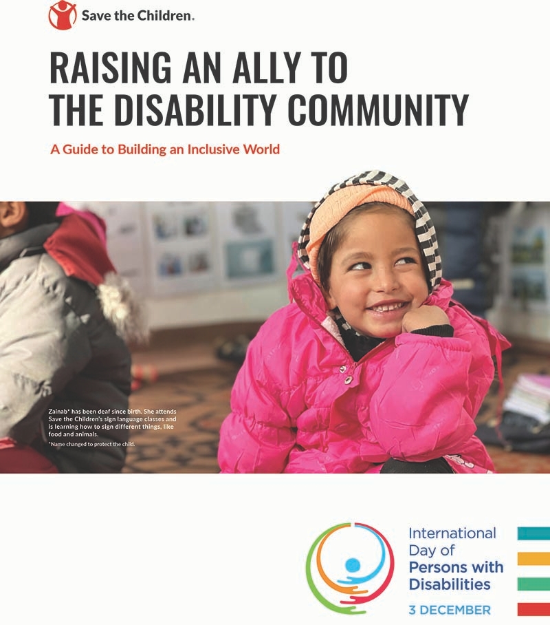 The cover of our Guide to Raising an Ally to the Disability Community