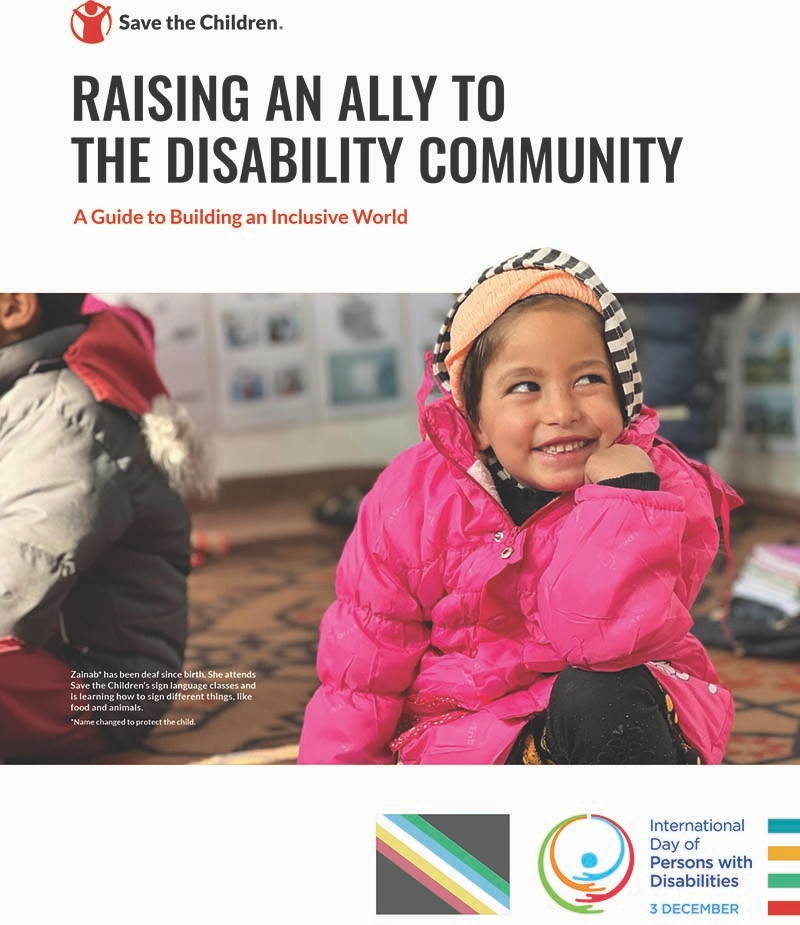 The cover of our Guide to Raising an Ally to the Disability Community